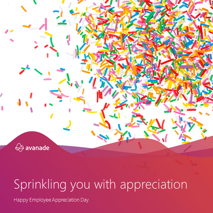 Sprinkling you with appreciation