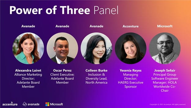 I&D Leaders of Accenture, Avanade and Microsoft talks Latinx Representation in Tech